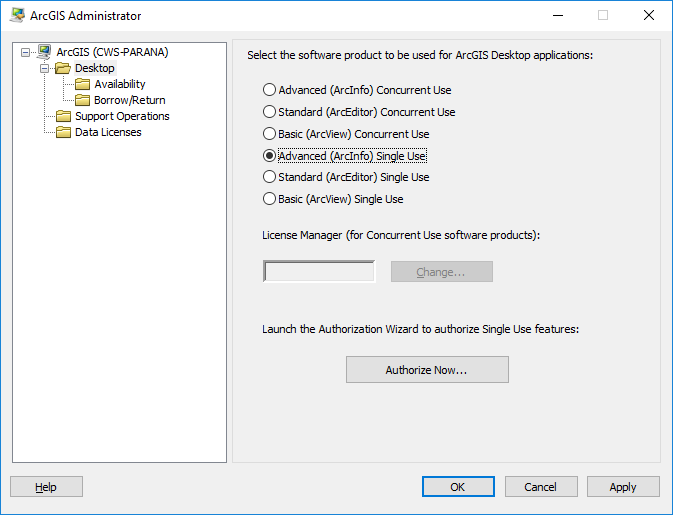 ArcGIS Administrator Single Use