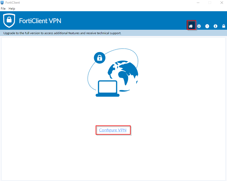 Choose configure VPN